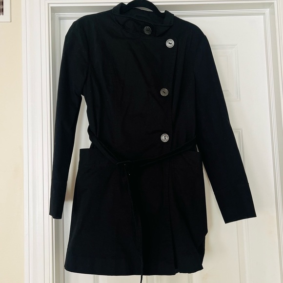 Nine West Jackets & Blazers - Beautiful Nine West black rain coat without size but fits like a medium